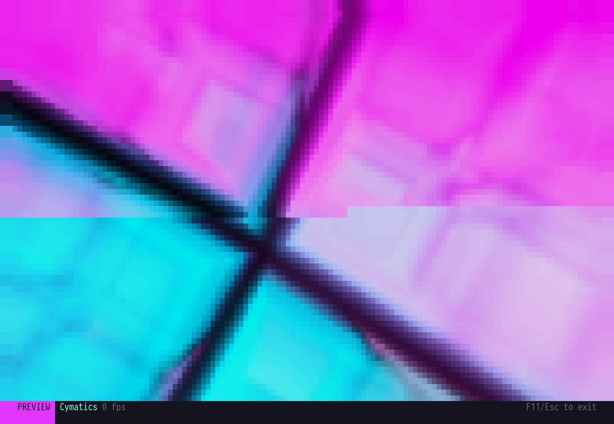 Fullscreen cymatics effect